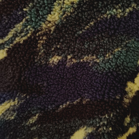 American Eagle Men Multi-colored Sherpa Zip-Up Jacket (M) - Picture 8 of 13